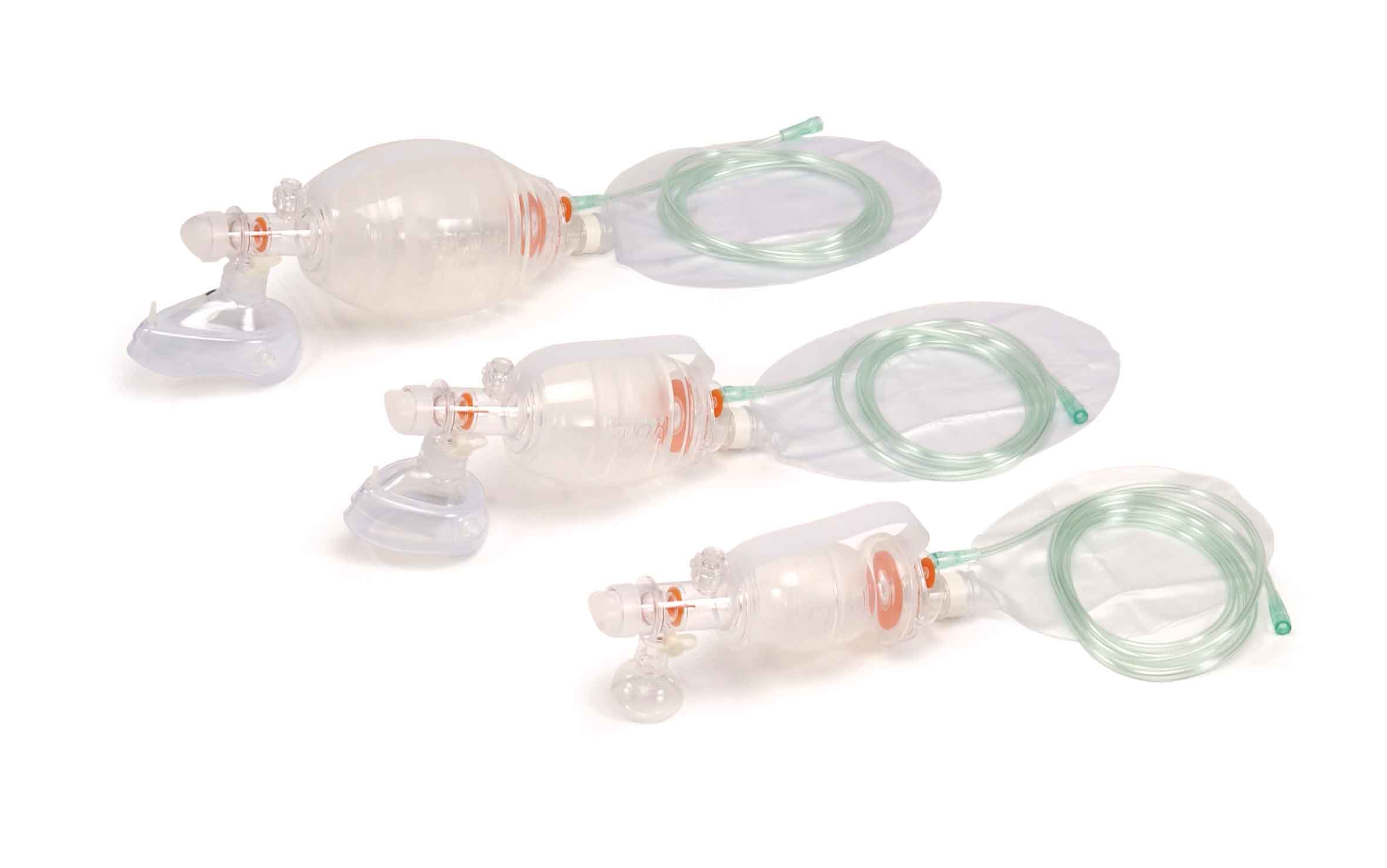 BVM w/ Pop-Off, Silicone Resuscitator, Reusable 