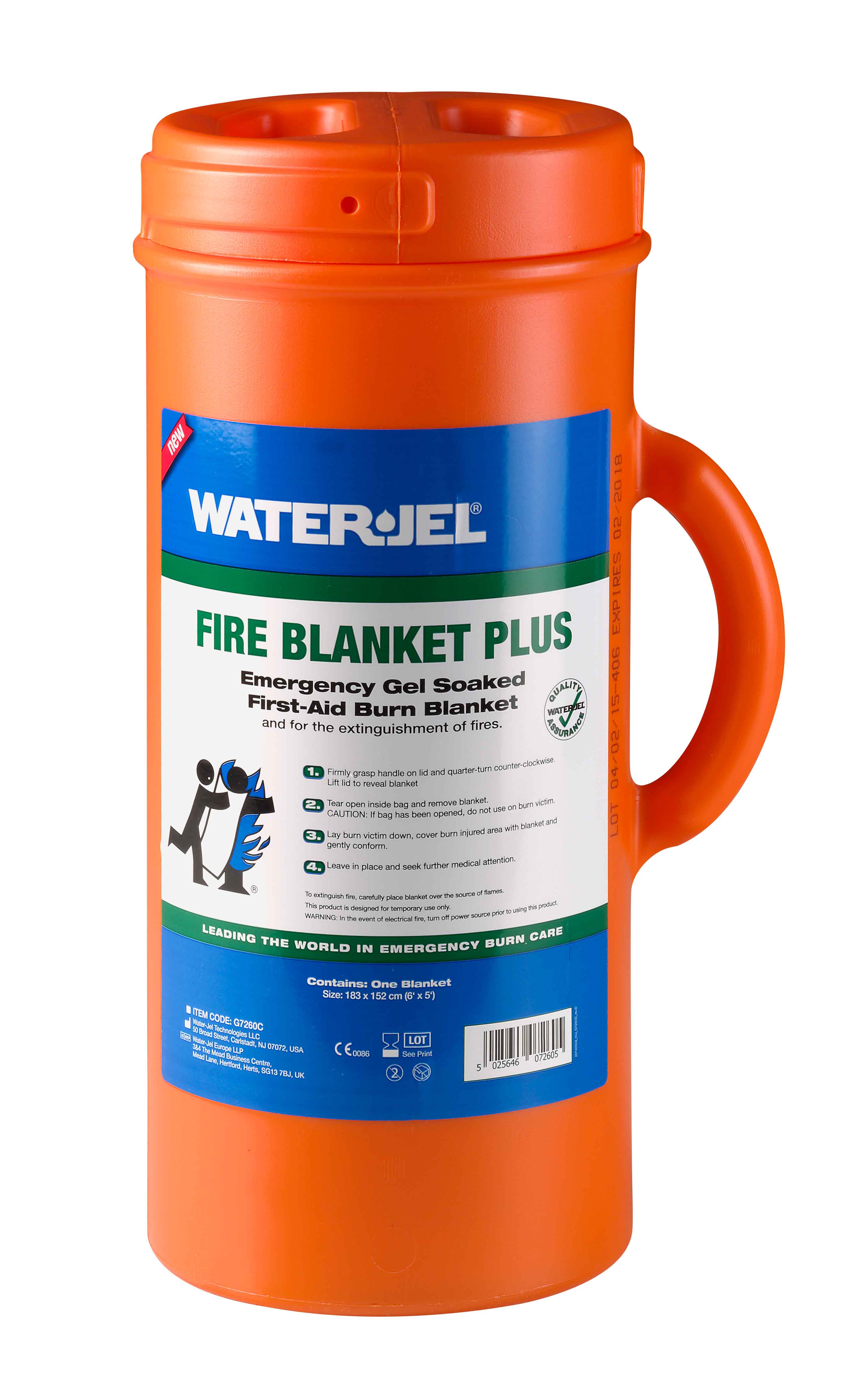 Water-Jel Fire Blanket-Plus 183x152 cm (Canister)