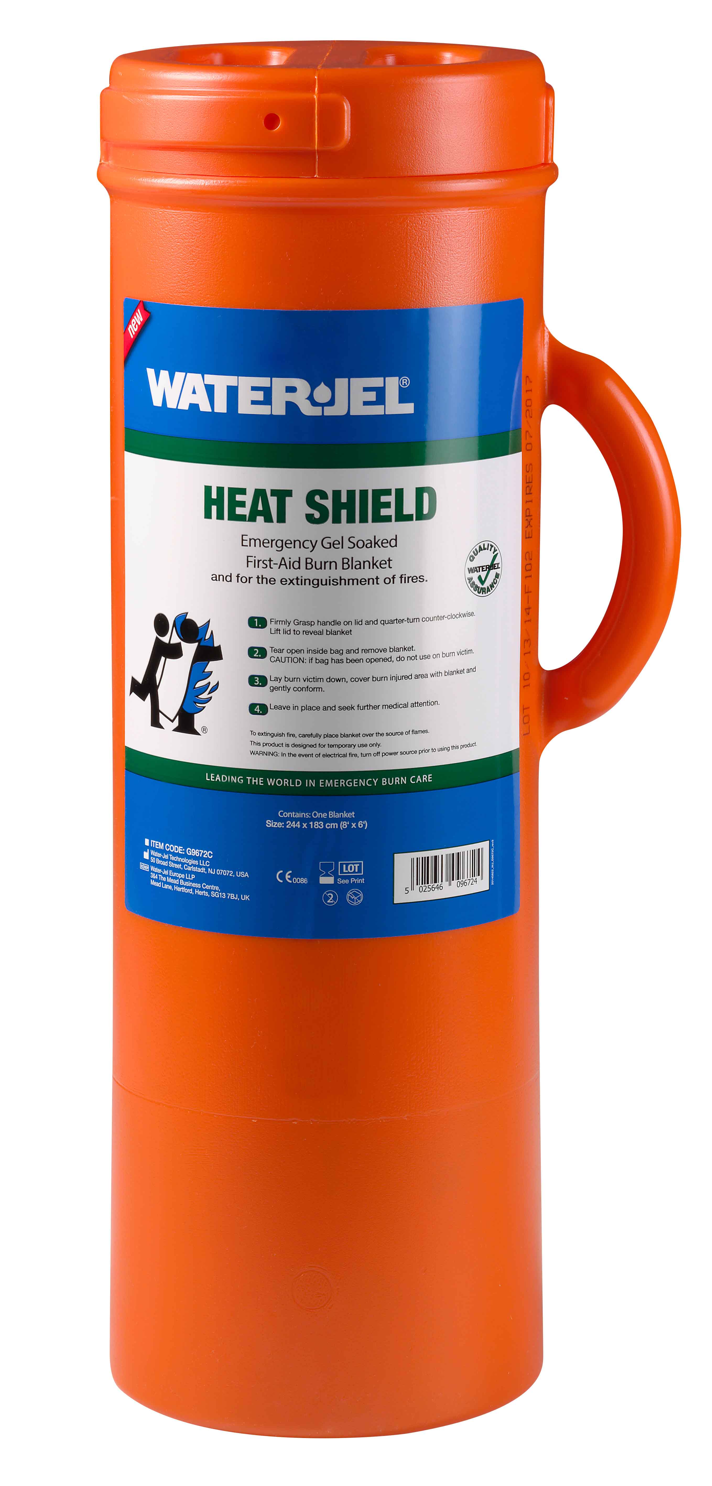 Water-Jel Heat Shield Canister (including wall bracket)